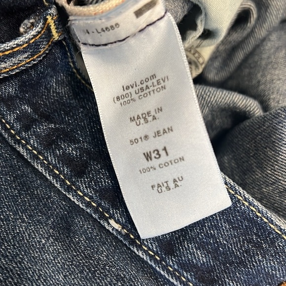 Levi’s 501 Distressed Selvedge Denim Jeans Size 31 - Picture 9 of 9